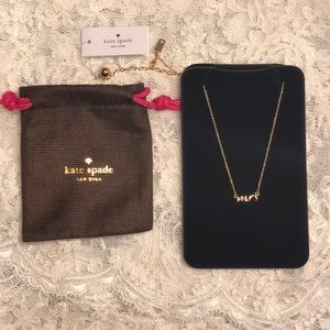Kate Spade Gold “Mrs.” Necklace